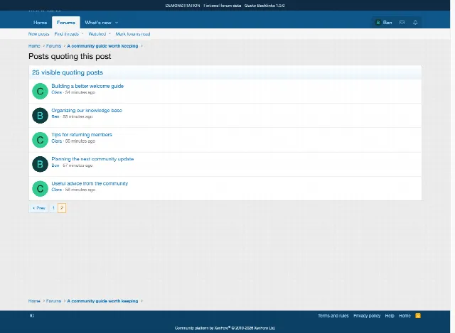 Quote Backlinks screenshot 7