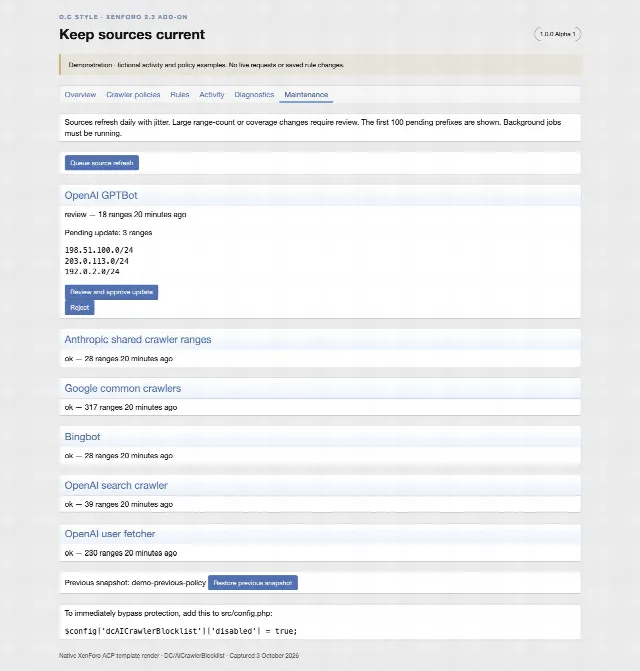 AI Crawler Blocklist screenshot 8