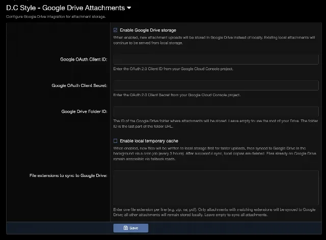 Google Drive Attachments screenshot