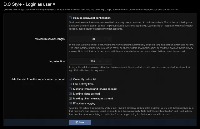 Login As User screenshot
