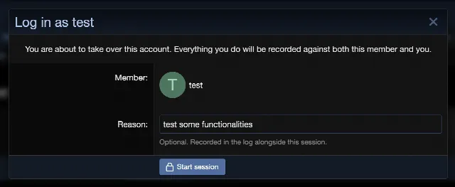 Login As User screenshot 5