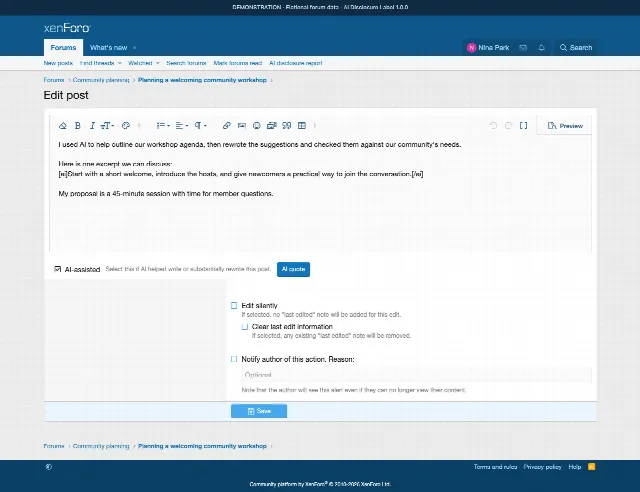 AI Disclosure Label screenshot 8