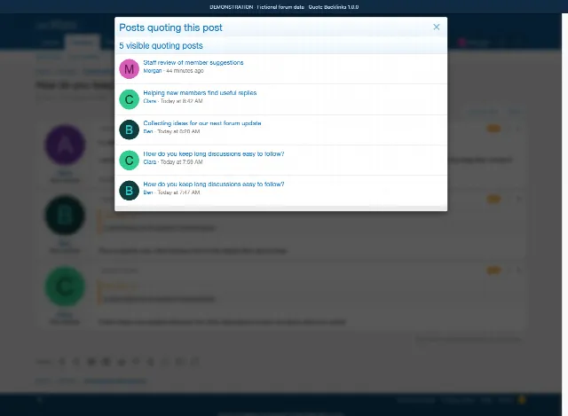 Quote Backlinks screenshot 3
