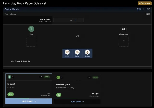 Rock Paper Scissors screenshot 1